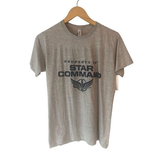 Buzz LIGHTYEAR PROPERTY OF STAR COMMAND T-SHIRT SIZE Mens Small Grey DisneyPixar - Picture 1 of 9